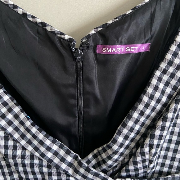 Smart Set Black and White Gingham Dress - Picture 2 of 4